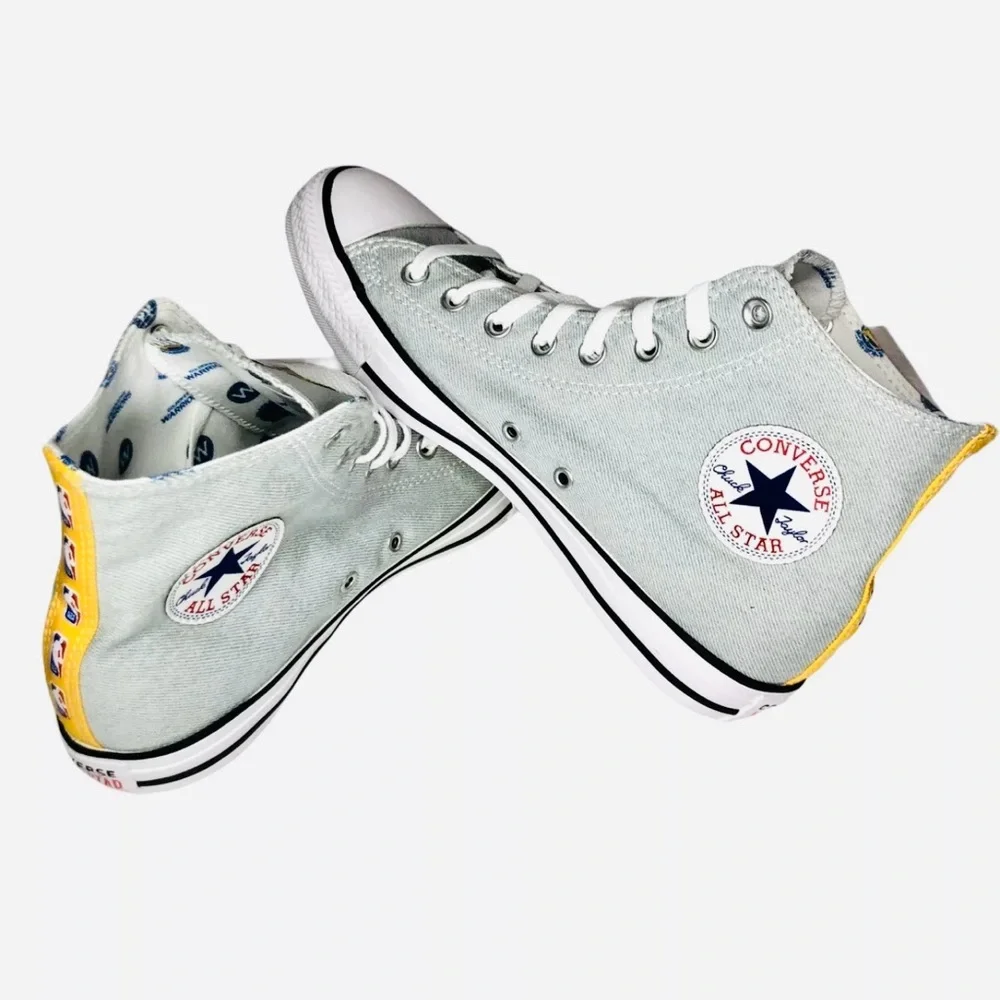 Converse Mens Warriors Golden State Chucks CTAS Hi Top NBA Custom Size 7.5